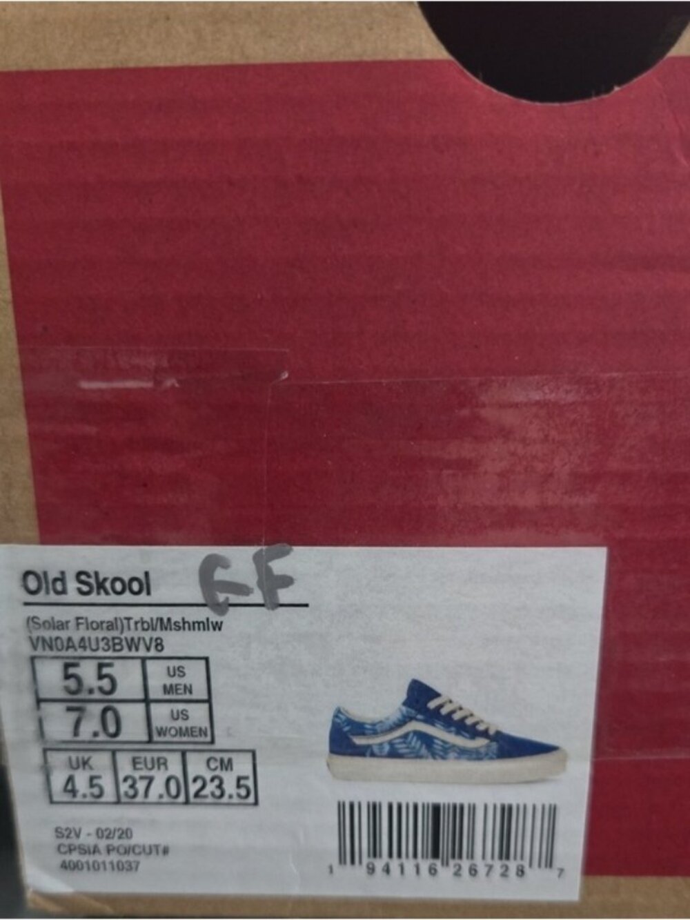Vans Old Skool Women Tropical Blue White Suede Canvas Solar Floral 062026 - Picture 7 of 8